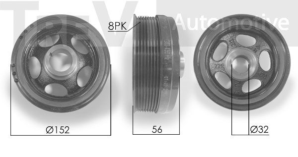 TREVI AUTOMOTIVE skriemulys, alkūninis velenas PC1114